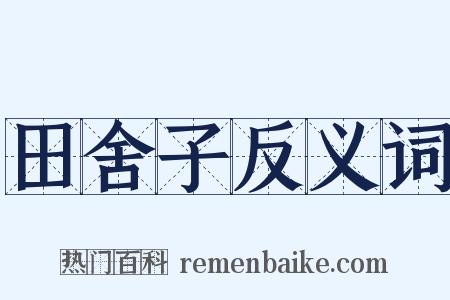 田舍子反义词是什么意思的图片